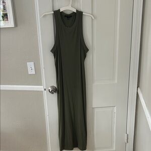 Banana Republic Olive Green Sleeveless Maxi Dress